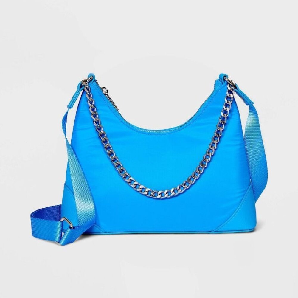NEW Wild Fable Crossbody Bag with Chain - Blue